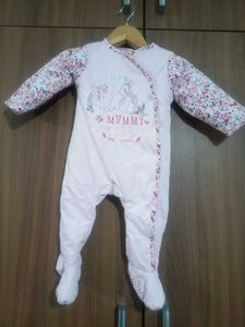 Cute Floral Baby Sleepsuit