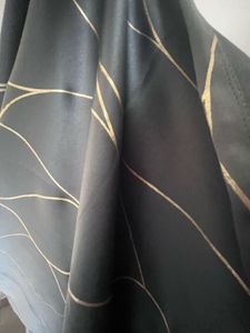 charcoal grey Curtains with Gold foil Pattern