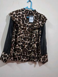 Cheetah Printed Ruffle Top 👍