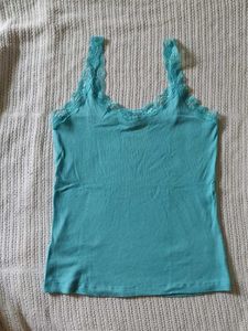Blue Lace Trim Camisole