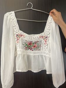 Floral Embroidered Top