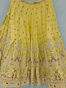 Stunning Yellow Embroidered Lehenga