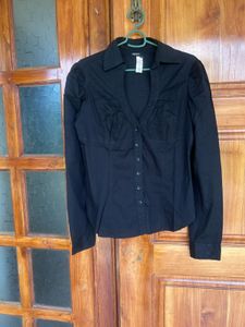 Miss sixties Black Button-Down Shirt