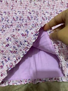Lavender smocked Floral tube top
