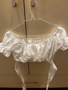 White Lace Wrap Crop Top