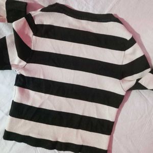 Chic Striped Long Sleeve Top