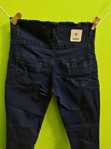 High Waisted Blue Denim Jeans