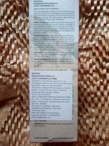 MADAGASCAR CENTELLA LIGHT CLEANSING OIL