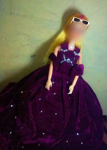 Elegant violet gown for barbie 🌷
