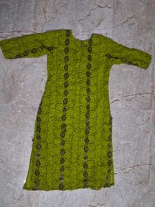 Green Printed Kurta