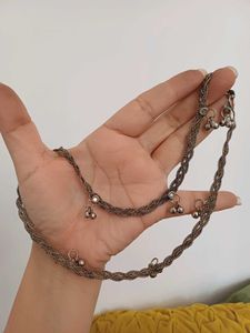 German Silver Anklet with Bells