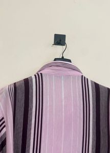 Men's Pink Striped Button-Down Shirt