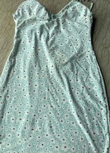 Light Blue Floral Mini Dress