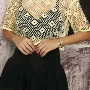 Crochet Mesh Crop Top
