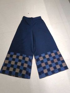 Stylish Wide Leg Navy Palazzos