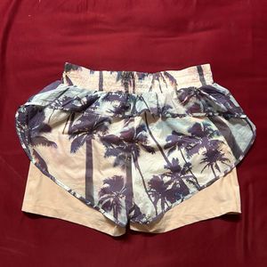 Palm Tree Print Running Shorts