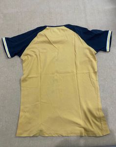 Blue Saint Men's Yellow &amp; Black Raglan Tee