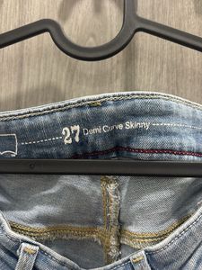 Light Wash Distressed Denim Jeans