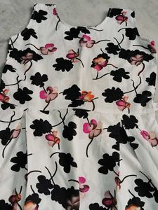 Floral Short Frock Sleeveless