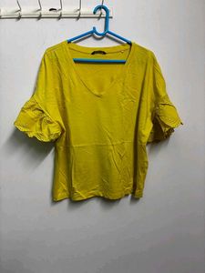 Yellow V-Neck T-Shirt