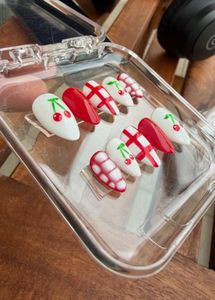 Cherry Press-On Nails