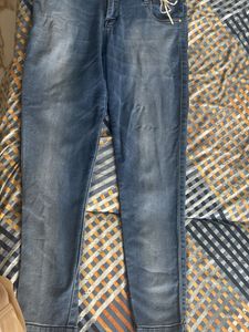 y2k Blue Lace-Up Jeans