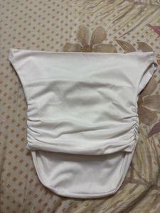 Chic Off-Shoulder Ruched White Top