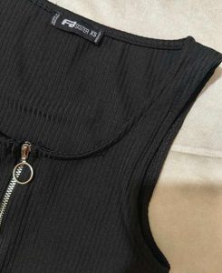 Trendy Black Ribbed Bodysuit &amp; Distressed Wide-Leg