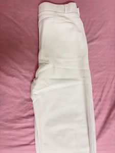 Cream Corduroy Wide Leg Pants
