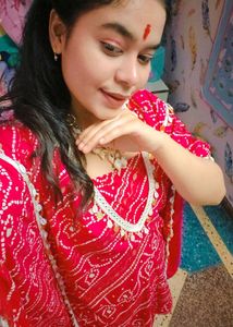 Beautiful Red Bandhani suit