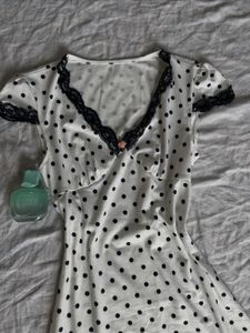 Newme White Polka Dot dress