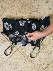 Floral Smocked Crop Top