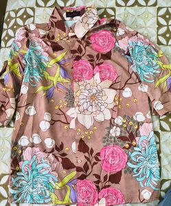 Floral Print Button-Up Shirt