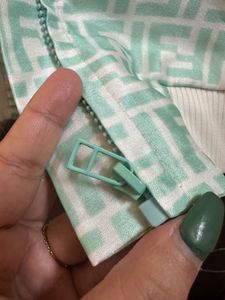Fendi Faded FF Pattern Long Bomber Jacket