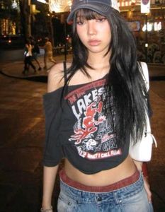Graphic Print T-shirt Y2k Cybercore Vintage