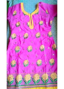 Pink Embroidered Kurta