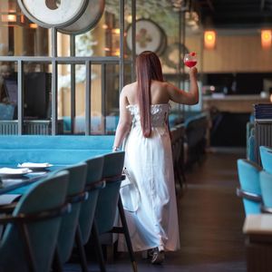 Side tie up White Maxi Dress