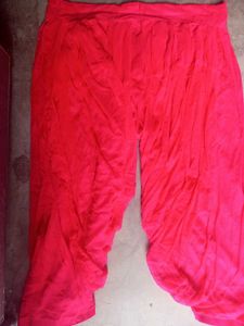 Vibrant Red Salwar Pants