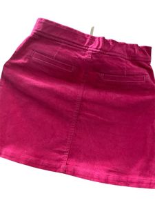 Chic Pink Corduroy Mini Skirt