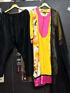 Long Kurti Set🖤💛