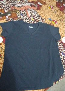 Classic Navy Blue V-Neck T-Shirt