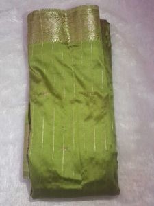Elegant Olive Green Saree ( without blouse  )