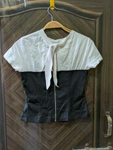 Chic Two-Tone Corset Top