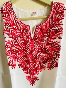 Embroidered White Top