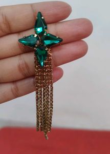 Emerald Green Statement Earrings
