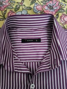 Men's Purple Striped Casual Shirt