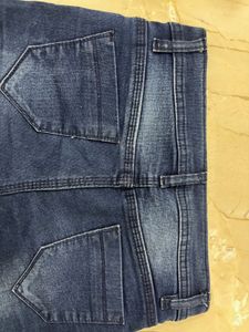 Distressed Denim Bermuda Shorts