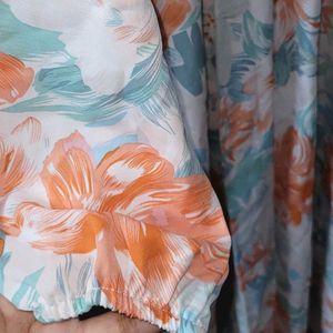 Floral Midi Chiffon Dress