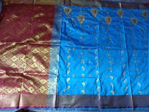 Beautiful banarasi Saree&amp;matching Readymade Blouse