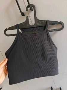 Y2K Crochet Cardigan &amp; Black crop top